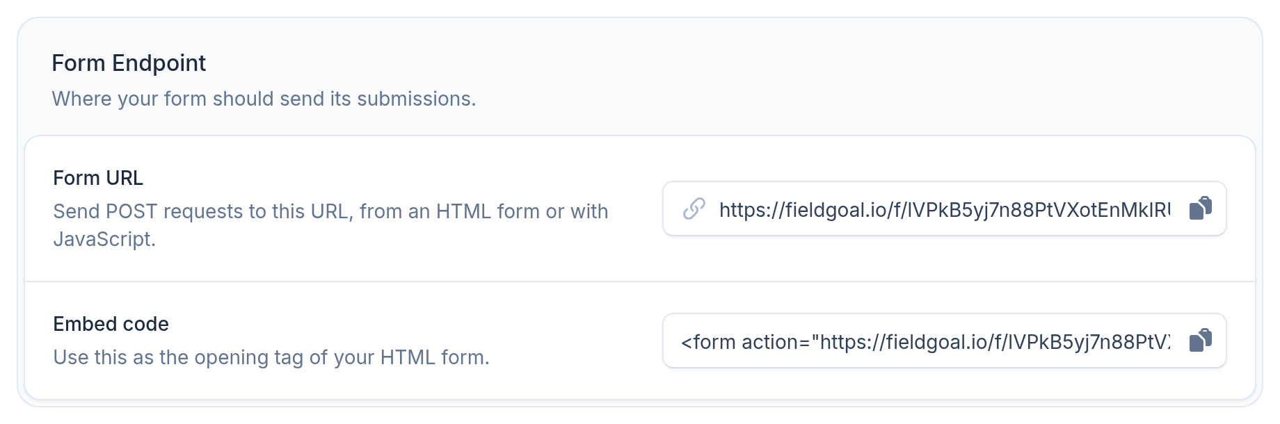 Form Endpoint